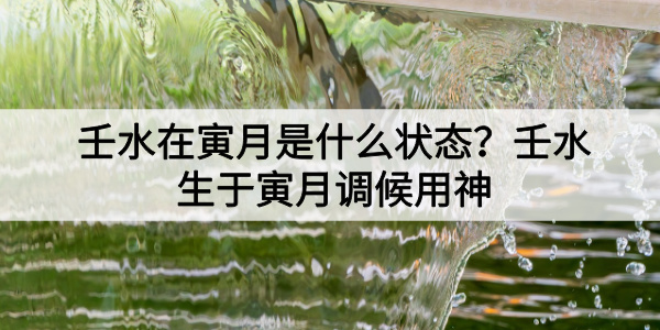 壬水在寅月是什么状态?壬水生于寅月调候用神