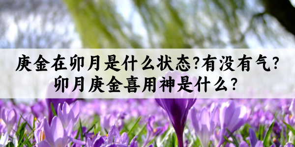 庚金在卯月是什么状态?有没有气?卯月庚金喜用神是什么?