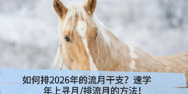 如何排2026年的流月干支？速学年上寻月/排流月的方法！