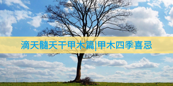 滴天髓天干甲木篇|甲木四季喜忌