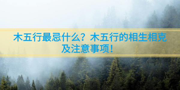木五行最忌什么？木五行的相生相克及注意事项！
