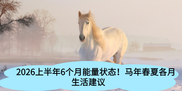 2026上半年6个月能量状态！马年春夏各月生活建议