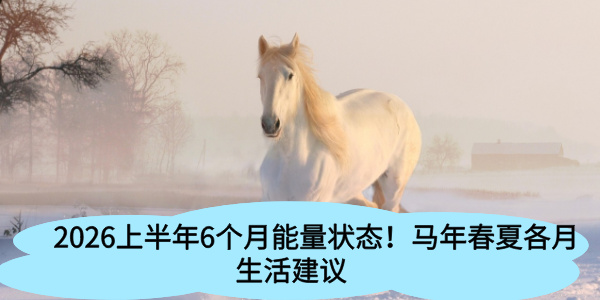 2026上半年6个月能量状态！马年春夏各月生活建议