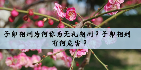 子卯相刑为何称为无礼相刑？子卯相刑有何危害？