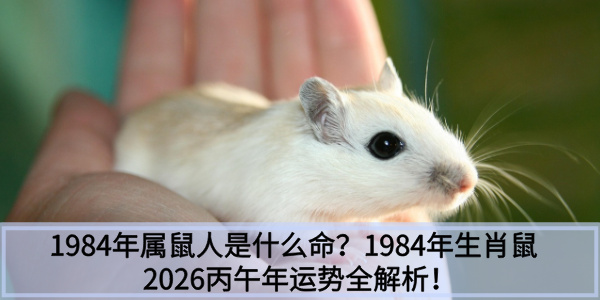 1984年属鼠人是什么命？1984年生肖鼠2026丙午年运势全解析！