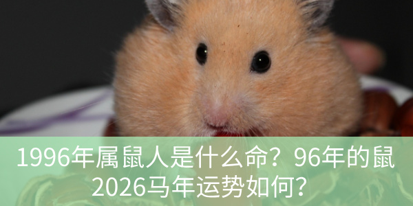 1996年属鼠人是什么命？96年的鼠2026马年运势如何？