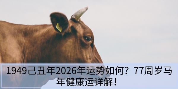 1949己丑年2026年运势如何？77周岁马年健康运详解！