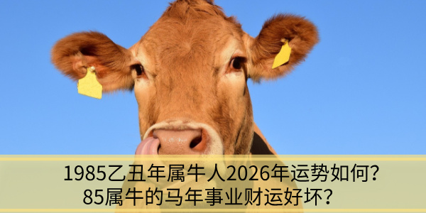 1985乙丑年属牛人2026年运势如何？85属牛的马年事业财运好坏？