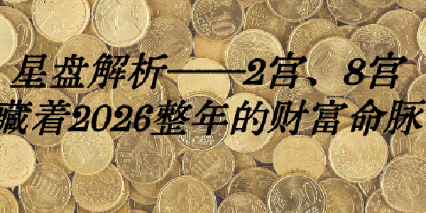 星盘解析&mdash;&mdash;2宫、8宫藏着2026整年的财富命脉