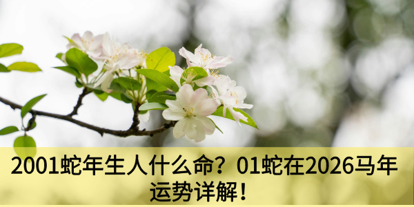 2001蛇年生人什么命？01蛇在2026马年运势详解！