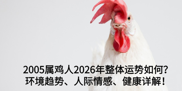 2005属鸡人2026年整体运势如何？环境趋势、人际情感、健康详解！