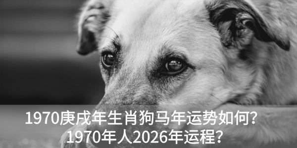 1970庚戌年生肖狗马年运势如何？1970年人2026年运程？