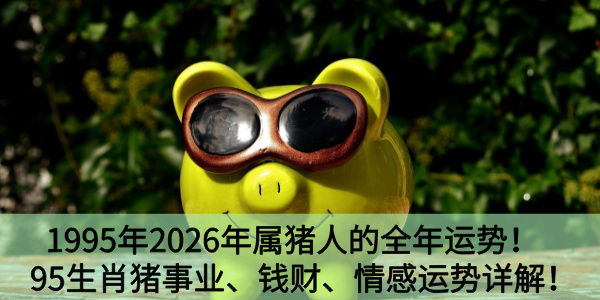 1995年2026年属猪人的全年运势！95生肖猪事业、钱财、情感运势详解！