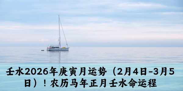 壬水2026年庚寅月运势（2月4日-3月5日）！农历马年正月壬水命运程