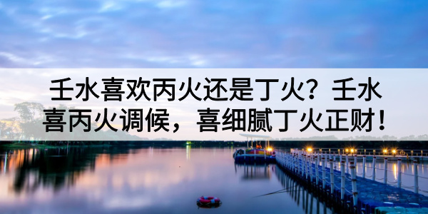 壬水喜欢丙火还是丁火？壬水喜丙火调候，喜细腻丁火正财！