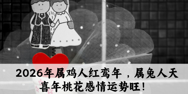 2026年属鸡人红鸾年，属兔人天喜年桃花感情运势旺！