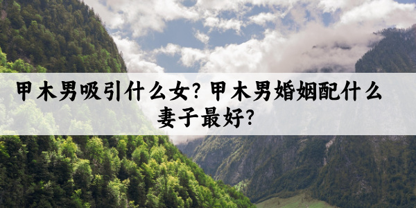 甲木男吸引什么女？甲木男婚姻配什么妻子最好？