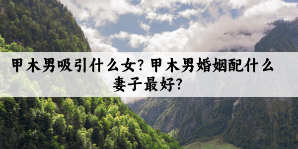 甲木男吸引什么女？甲木男婚姻配什么妻子最好？