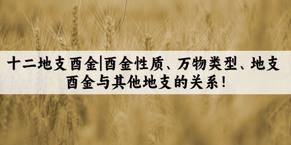 十二地支酉金|酉金性质、万物类型、地支酉金与其他地支的关系！